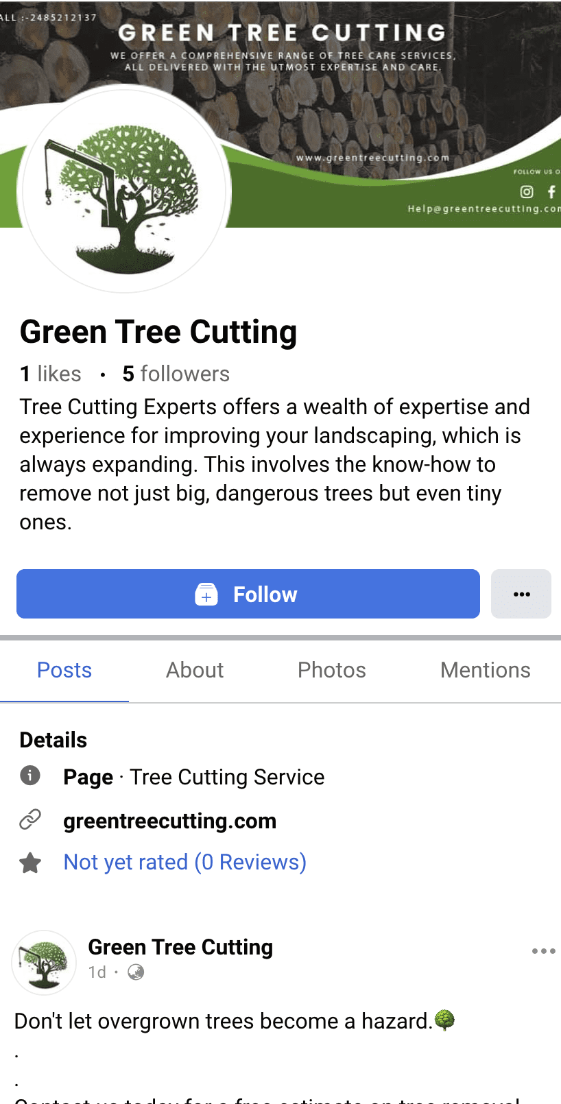 Green Cutting Tree